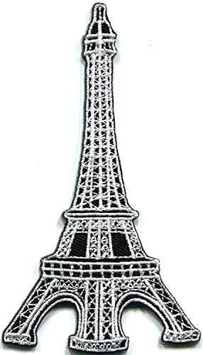 Eiffel-Torony, Párizs, Franciaország francia mérföldkő fehér hímzett hímzett applied vas-az új patch