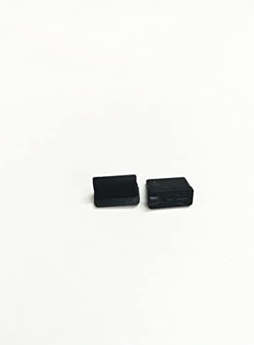 Niooliuk Csomag 20 Fekete Puha Szilikon USB-A Típusú Port Fedelét Anti Por Dugók Dugóval Protector Por Kap a Női Vége