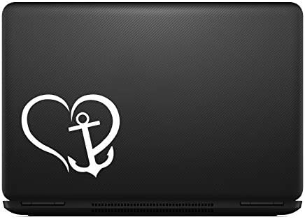 Horgony Szív Matrica, Matrica Notebook Autós Laptop 5.5 (Fehér)