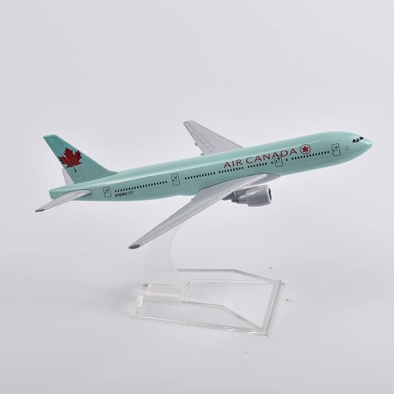 LUKBUT Siklik Aránya Festett Műalkotások esetében: 16 cm Air Canada Boeing 777-Es Repülőgép Modell öntött Fém 1/400 Skála Repülőgép