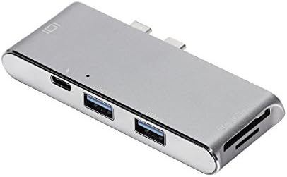 Asadall C-Típusú 3.1 Hub+ Multi-Port Adapter a C-Típusú Töltő Port HDMI 4K Kimeneti TF SD Kártya Olvasó, 2 USB 3.0 Port Macbook