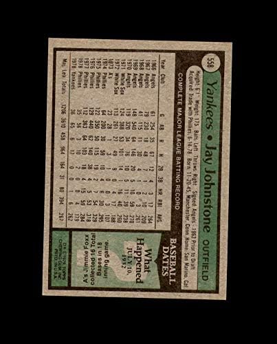 Jay Johnstone Aláírt 1979 Topps New York Yankees Autogramot
