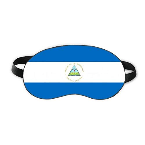 Nicaragua Nemzeti Zászló Észak-Amerikai Ország Aludni Szem Pajzs Puha Este Kendőt Árnyékba Borító