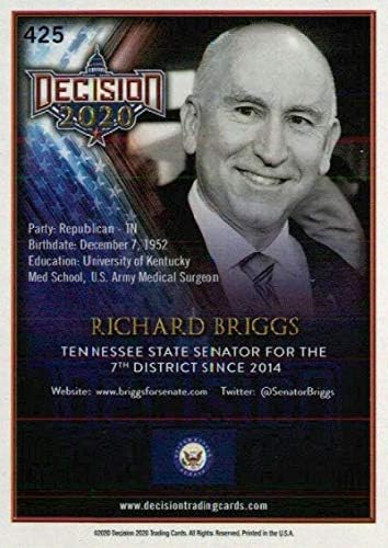 2020 Levél Határozat 425 Richard Briggs Trading Card