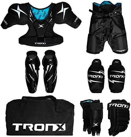 TronX Stryker Hoki Felszerelés, Készlet – Junior Ifjúsági Jégkorong-Védőfelszerelés – Jégkorong Védőfelszerelés & Táska Starter Kit