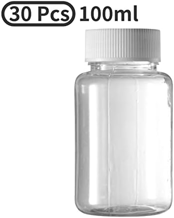 Alvivi 30 x 30ML / 100ML PET Műanyag Üveg Átlátszó Kozmetikai Üveg Utazási Tartály Fedéllel Mintavevő Palackok Újratölthető