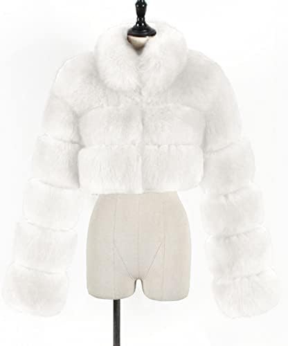 Női Téli Kabát Kabát Kabát, Hosszú Ujjú Alkalmi, Rövid Meleg Ál-Plüss Kabát Hideg Időjárás Kabátok
