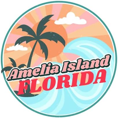 Amelia Island, Florida Szörfös Trópusi tengerparti Nyaralás Tengerparti Matrica Csomag