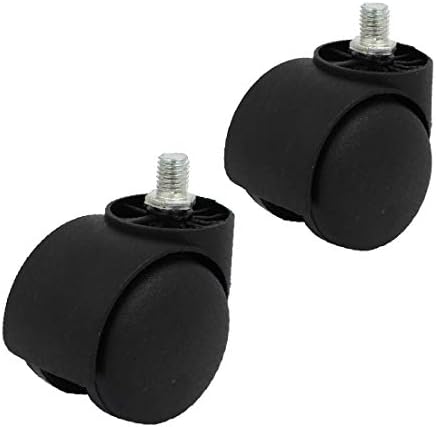 X-mosás ragályos Irodai Szék Nylon Twin Wheel Menetes Szár Forgatható Görgő M10 Menet 2 Átm 2db(Silla de oficina Nylon Rueda doble Vástago