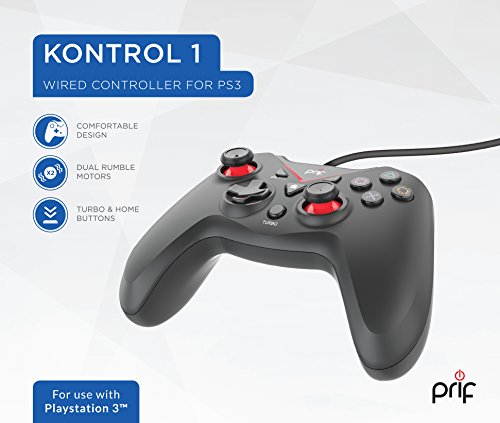 prif Kontrol 1 Vezetékes Kontroller, Fekete - PlayStation 3