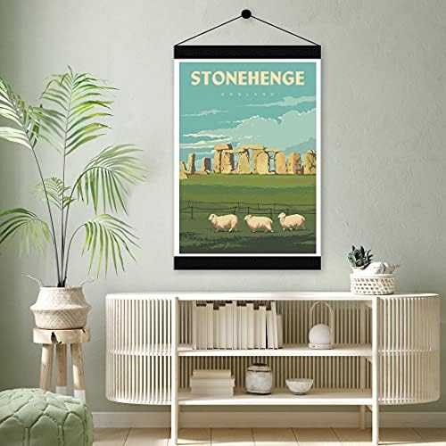 xtvin Angliai Stonehenge Wiltshire Vintage Travel Plakátok a Világ minden tájáról Táj Wall Art Nyomtatás Dekoráció Festés Ajándék,