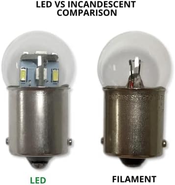 Aero-Lites 81, 63, GM 142303 Miniatűr Izzó LED Csere | 6.5-V | BA15S Alap | Szabályozható | Helyettesíti Izzó Száma: 81, 63, GM 142303 (1