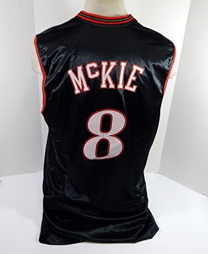 2004-05 Philadelphia 76ers Aaron McKie 8 Játék Kibocsátott Fekete Jersey 50 842 - NBA Játék Használt