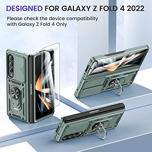 VEGO Galaxy Z Fold 4 Esetben Samsung Z Fold 4 kijelző Védő fólia & Dia Kamera Fedél, Beépített 360° - os Forgatás Gyűrű Állni