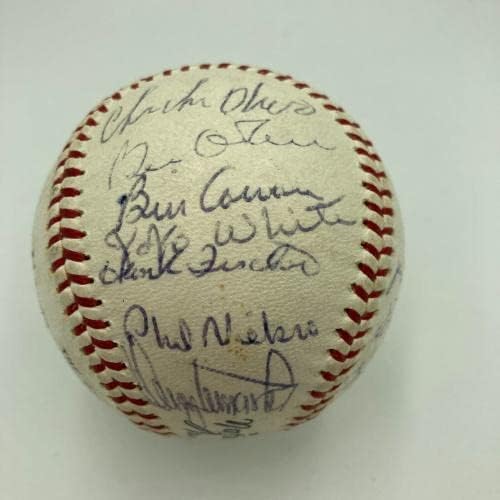 Hank Aaron 1965 Milwaukee Bátrabbak Csapat Aláírt Nemzeti League Baseball PSA DNS - Dedikált Baseball