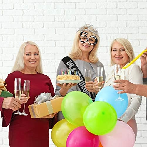 Kathfly a 60-ik Születésnapját Arany Fejdísz, Csillogó Szülinapi Korona Szárny, Crystal Keret Szemüveg a 60-ik Születésnapját
