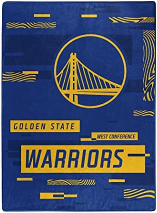 Északnyugatra A Cég NBA a Golden State Warriors Digitalizálni Raschel Takarót, 60 x 80, Csapat Színek