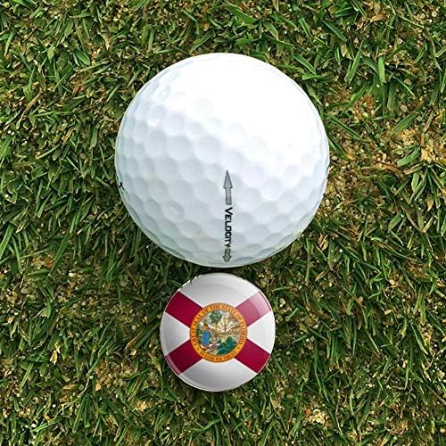 GRAFIKA & TÖBB Floridai Állami Zászló Golf Kalap Klip Mágneses Golyó Marker