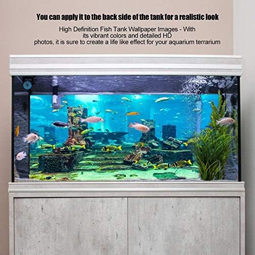 Zerodis Akvárium Víz alatti Korall Háttér Matrica, akvárium Fali Dekoráció Matrica Dekor Papír ling Matricák Matrica PVC Könnyen Telepíthető(61