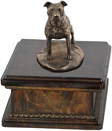 Amerikai Staffordshire Terrier (kép vágatlan), Emlékmű, urna a Kutya Hamvait, a Kutya Szobor, Exkluzív, ArtDog