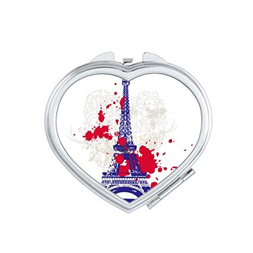 Eiffel-Torony Körvonala, Franciaország Párizs Tükör Utazás Nagyítás Hordozható Kézi Zsebében Smink