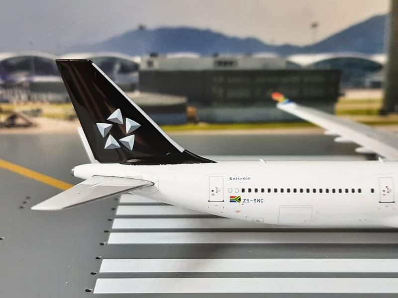 Phoenix Dél-Afrikai Airways Csillag Szövetség az Airbus A340-600 ZS-SNC 1/400 FRÖCCSÖNTÖTT Repülőgép Előre elkészített Modell