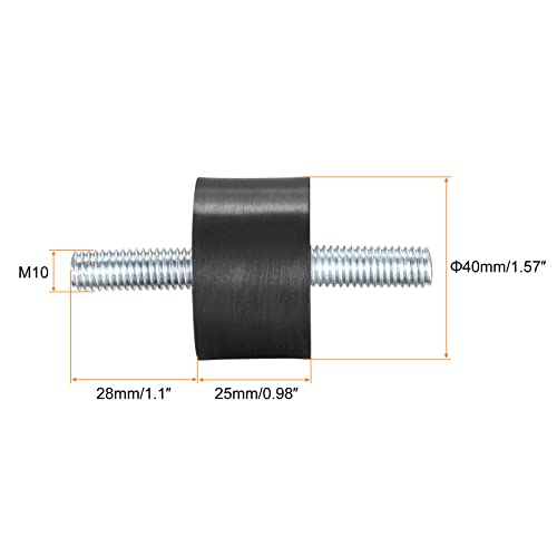 uxcell M10x28mm Gumi Tartók, 6db Anti Vibrációs Szigetelő Mandzsetta lengéscsillapító Férfi a Kompresszor, Garázs Motor, Dízel Motorok, 50x20mm