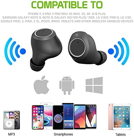 Vezeték nélküli V5 Bluetooth Fülhallgató Kompatibilis a Samsung Galaxy Z Flip 5G a Töltés esetében a fejhallgatóhoz. (V5.0 Fekete)