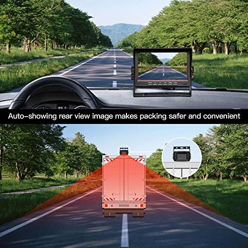 Biztonsági Kamera AI Gyalogos-Észlelési Rendszer a 7 colos Monitor a Vízálló éjjellátó Biztonsági Kamera Teherautó Autó Pótkocsi
