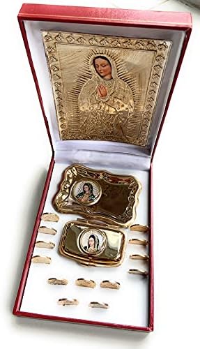 Grahmart Esküvői Egység Érmék Dekoratív Mágneses Kijelző Esetben - a Klasszikus Arany-bevonatú Szertartás Arras de Boda Set