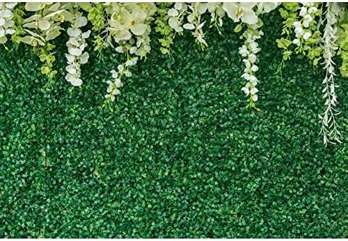 LFEEY Zöld Hátteret, Virág Fotózás Zöld Levél, Fű Fal Fehér Virágos Képet Hátterekkel, Esküvő, lánybúcsú Baba Zuhany Szülinapi Buli Vétel