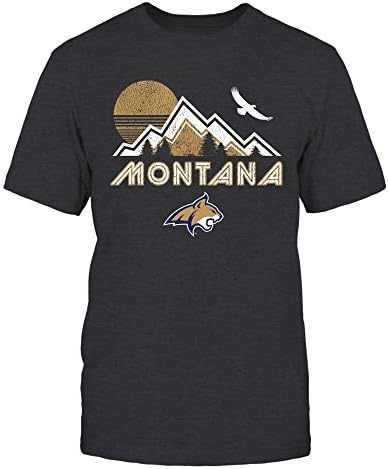 FanPrint Montana Állam Bobcats Kapucnis - Retro Montana-Hegyi