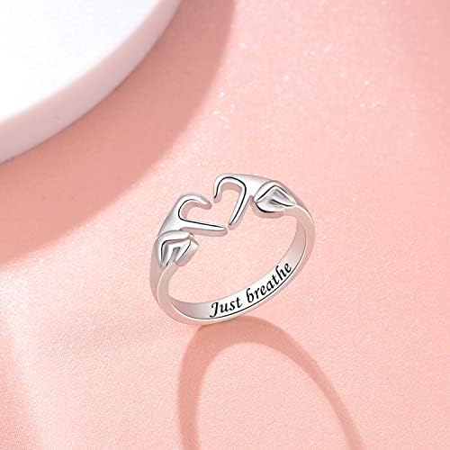 925 Sterling Ezüst Szív Claddagh Gyűrű a Nők Tini Lányok, Állítható Fehér Aranyozott Gyűrű Barátság Ígéret Szerelmes Szív Ékszerek, Gyűrűk,