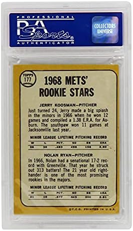 Nolan Ryan/Jerry Koosman (New York Mets) 1968 Topps Baseball 177 RC Újonc Kártya - PSA 5 (A)