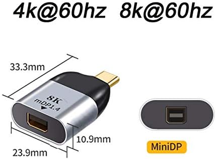 Cablecc USB-C Típus C-Mini DP Displayport Átalakító Adapter 2K 4K 60hz Tablet & Telefon & Laptop