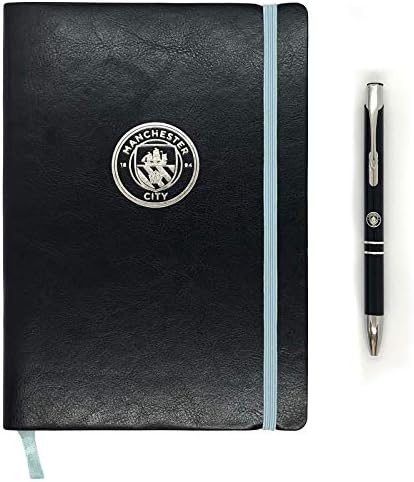 A Manchester City FC Hivatalos Foci Ajándék, Executive Prémium A5 Notebook & Toll