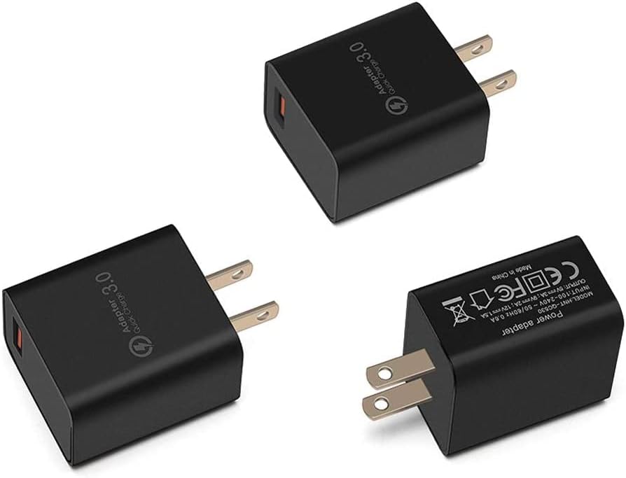 [3-Pack] Quick Charge 3.0 Fali Töltő,18W QC 3.0 USB hálózati Töltő Adapter-Gyors Töltés Blokk Kompatibilis Vezeték nélküli Töltő Kompatibilis