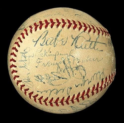 Babe Ruth Ty Cobb Cy Young Jimmie Foxx Tris Hangszóró 34 Szigma Aláírt Baseball SZÖVETSÉG - Dedikált Baseball