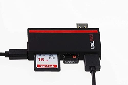 Navitech 2 az 1-ben Laptop/Tablet USB 3.0/2.0 HUB Adapter/Micro USB Bemenet SD/Micro SD Kártya Olvasó Kompatibilis HP 17-by2021na 17.3 Hüvelykes