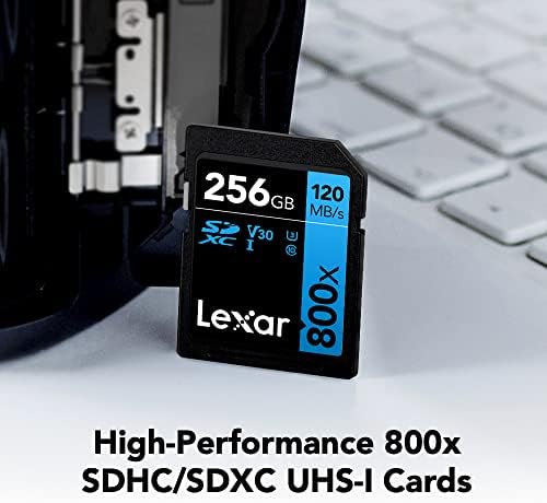 Lexar Nagy Teljesítményű 800x 128 GB SDXC UHS-én Memóriakártya, C10, U3, V30, Full-HD & 4K Videó, Akár 120MB/s olvasási, a Point-and-Shoot