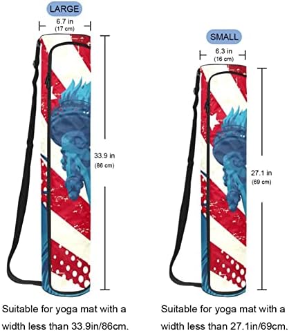 Amerikai Zászló A Szabadság-Szobor Jóga Szőnyeg Táskák Teljes Zip Jóga hordtáska a Nők, Férfiak, Gyakorlat, Jóga Szőnyeg Fuvarozó,