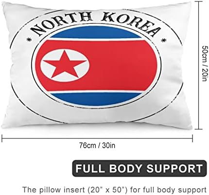 Hosszúkás alakú párnahuzat Párna Újdonság Ajándék Párnák 20x30 Észak-Korea Zászlaja Parasztház a kispárnákat a Hálószoba, Nappali Cipzáras