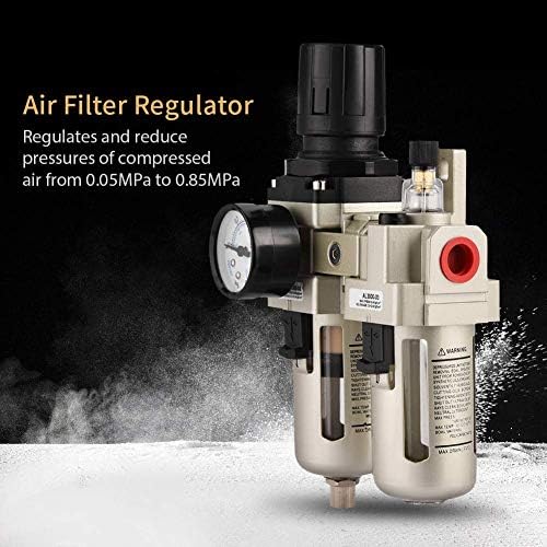 Estink Filterregler Mit Manométer AC3010-03 Luftfilterregler Und -öler Öl/Wasser Abscheider-Készlet, 0,05 MPa - 0,85 MPa zur Luftaufbereitung