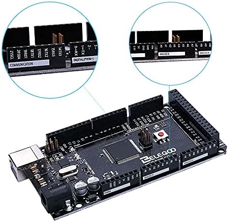 ELEGOO MEGA R3 Testület ATmega 2560 + USB Kábel Kompatibilis Arduino IDE Projektek RoHS Konform