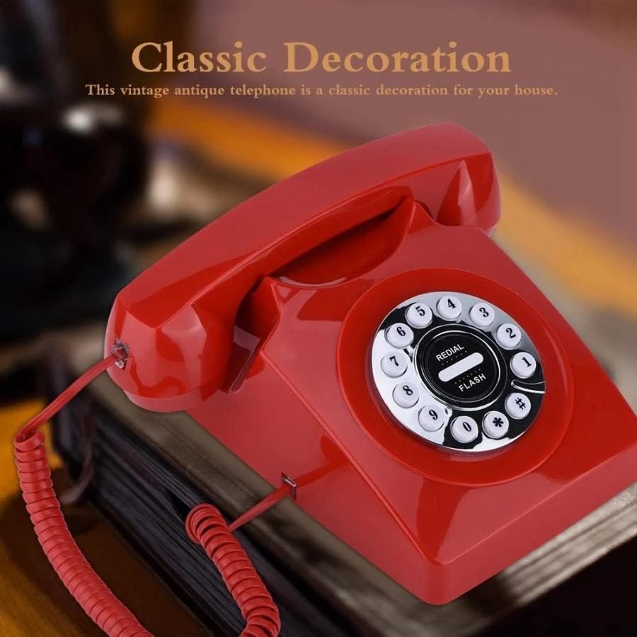 LHLLHL Forgó Tárcsa Telefon Vezetékes Retro Telefon a Home Office zajszűrő Vintage Antik Telefon