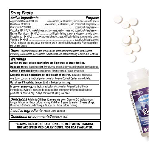 Természetes altató Tabletták, Pihenés Hyland van, Álmatlanság, stresszoldó Kiegészítése, 50 Gyorsan Oldódó Tabletta