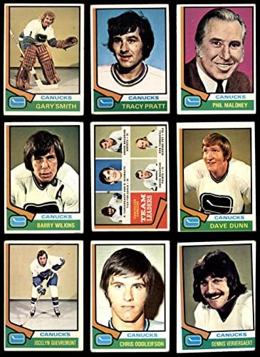1974-75 Topps Vancouver Canucks Közelében Csapat készen áll Vancouver Canucks (Set) GD+ Canucks