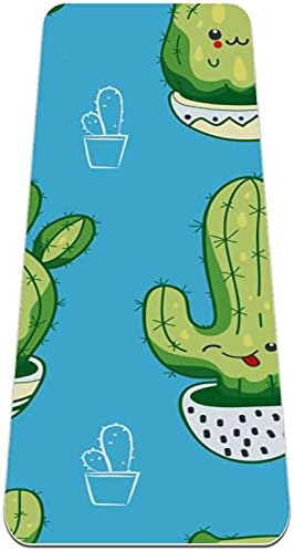 Siebzeh Kaktuszok Helyes Prémium Vastag Jóga Szőnyeg Környezetbarát Gumi Health&Fitness Csúszásmentes Alátét Minden Típusú Gyakorlat,