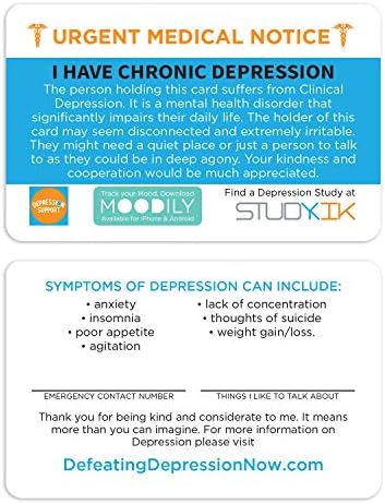 Én Krónikus Depresszió Segítséget Kártya 3 db