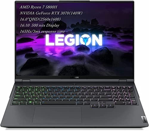 A Lenovo Legújabb Légió 5 Pro-Gen 6 Laptop, Octa-core AMD Ryzen 7 5800H, 16.0 QHD (2560x1600) IPS 165Hz Kijelző, NVIDIA GeForce